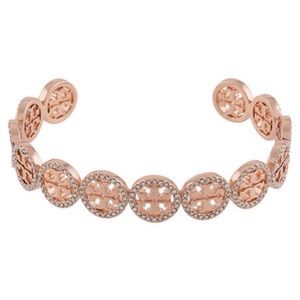 TORY BURCH • Miller Crystal Logo Cuff Bracelet